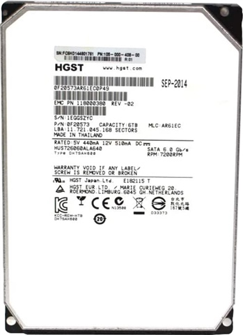 HGST HUS726060ALA640 HE6 6TB 7200RPM 3.5